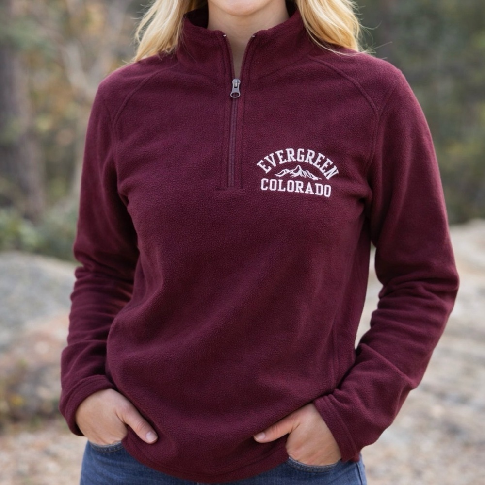Maroon Quarter-Zip Pullover